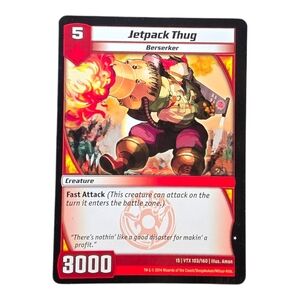 2014 Kaijudo Jetpack Thug Trading Card - Red and Black